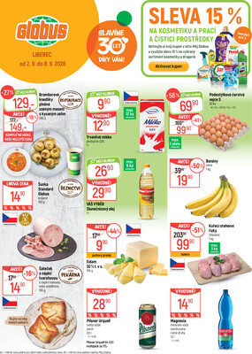 Akční leták Globus 2.9. - 8.9.2026 - Globus Liberec
