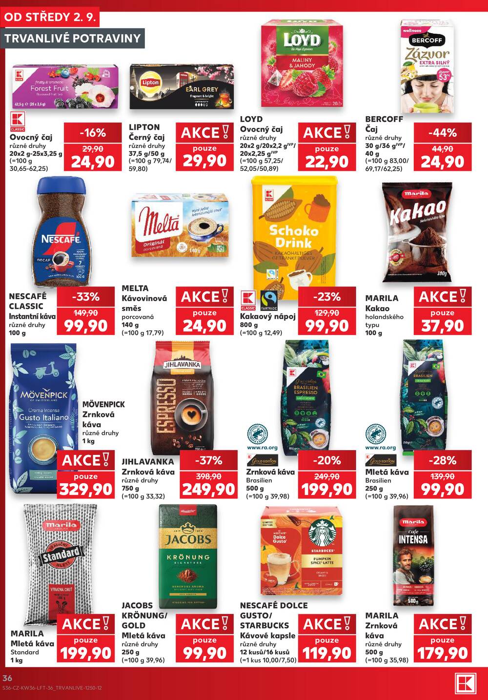 Leták Kaufland - Kaufland 2.9. - 8.9. - Kaufland Poděbrady - U Garáží - strana 36 Leták Kaufland - Kaufland 2.9. - 8.9. - Kaufland Poděbrady - U Garáží - strana 36