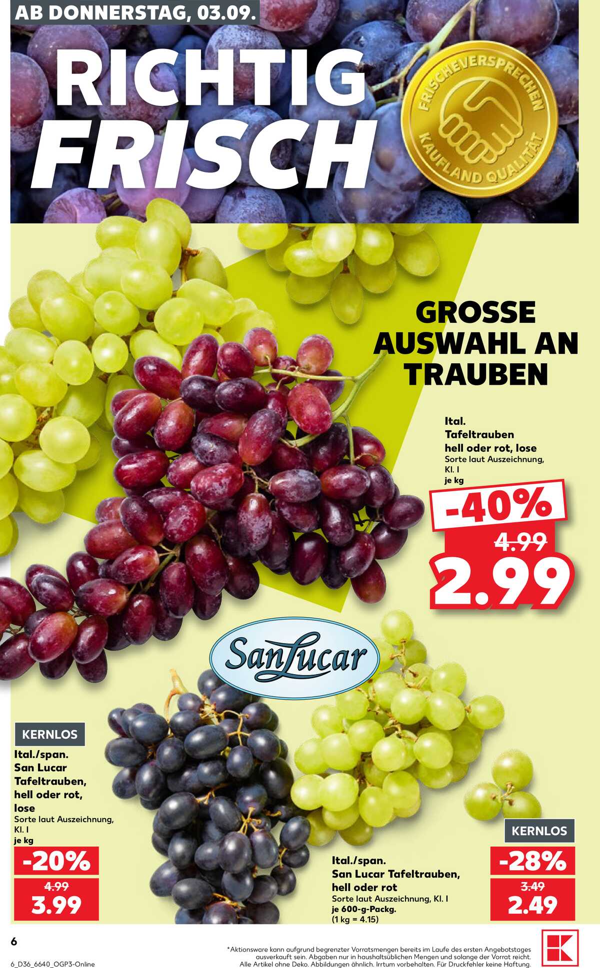 Leták Kaufland Německo 3.9.-9.9.2026 strana 6