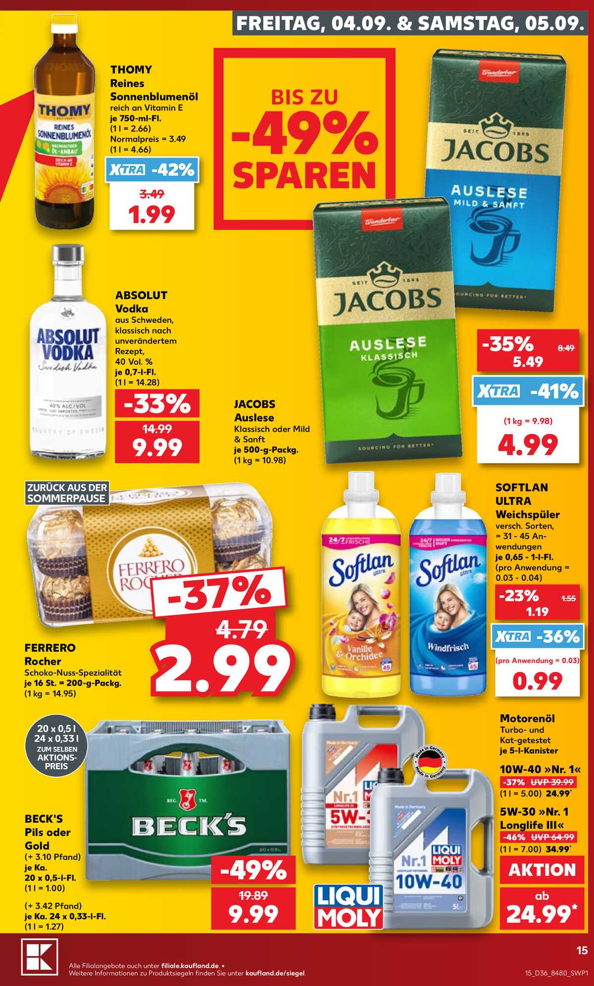 Leták Kaufland Německo 3.9.-9.9.2026 strana 15