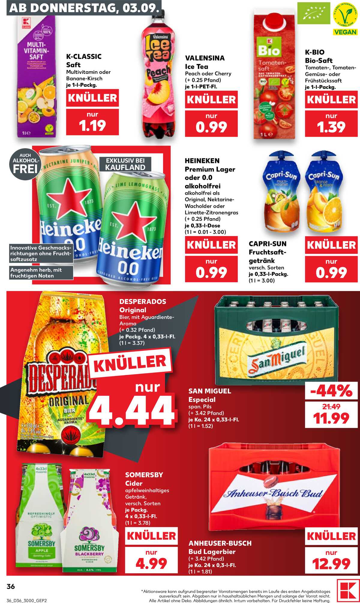 Leták Kaufland Německo 3.9.-9.9.2026 strana 36