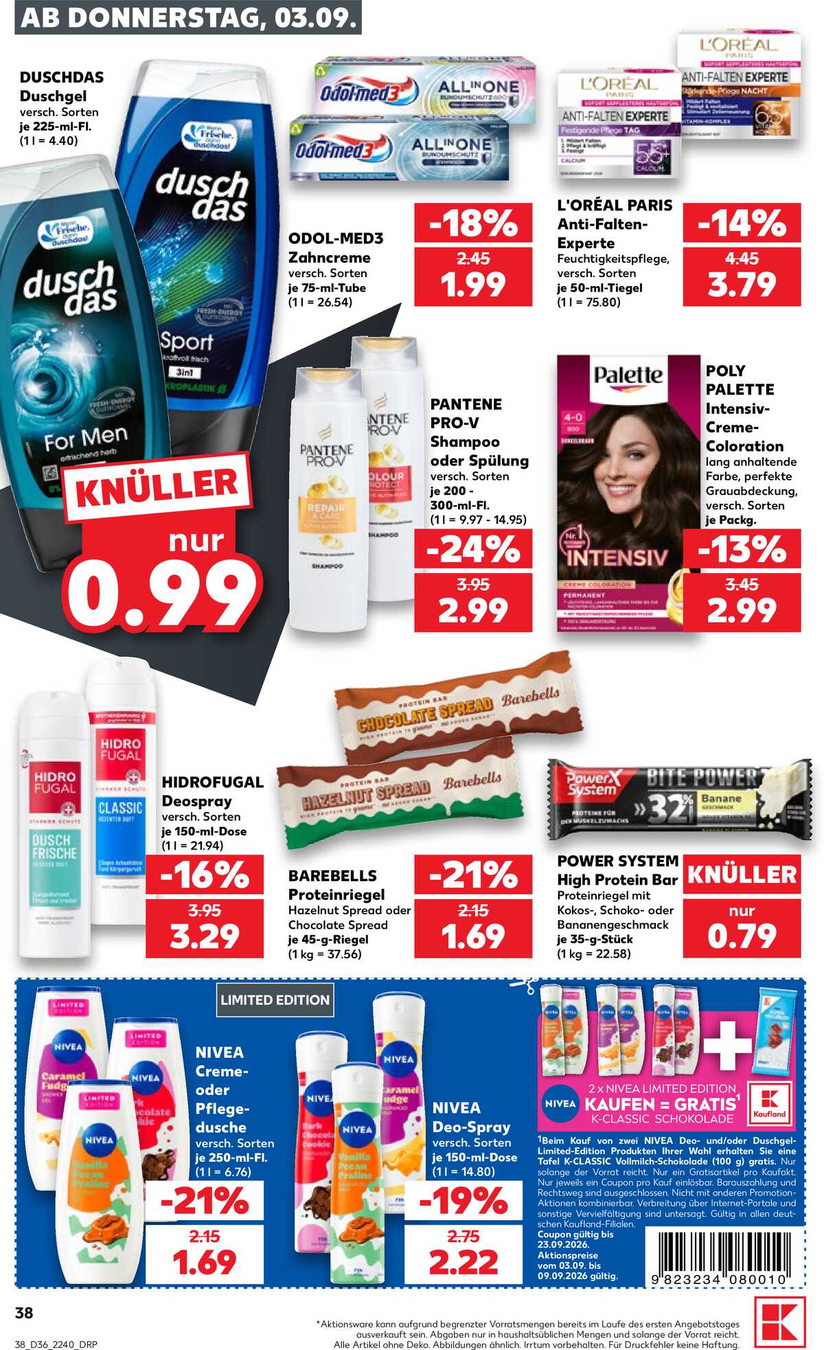 Leták Kaufland Německo 3.9.-9.9.2026 strana 38