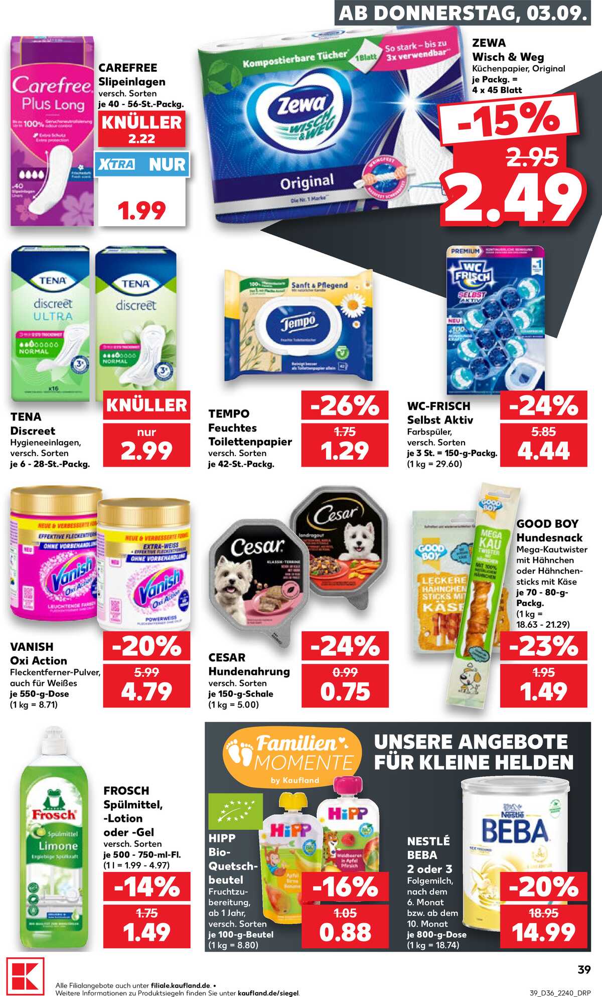 Leták Kaufland Německo 3.9.-9.9.2026 strana 39