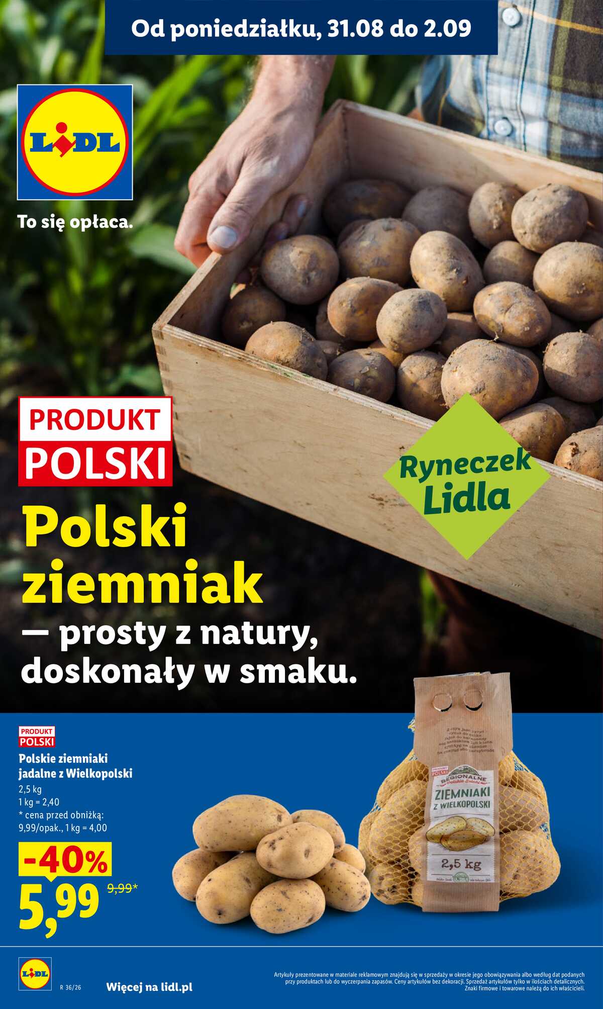 Leták Lidl Polsko 31.8.-2.9.2026 - Leták platí od 31. srpna do 2. září strana 36