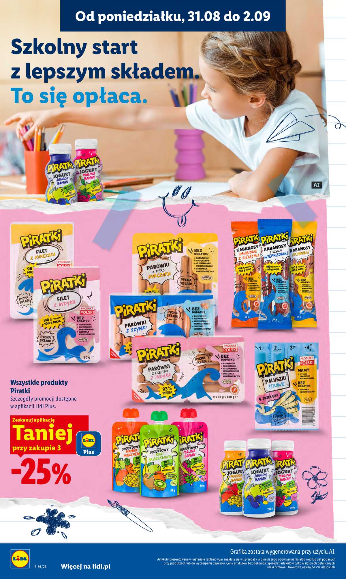 Leták Lidl Polsko 31.8.-2.9.2026 - Leták platí od 31. srpna do 2. září strana 44