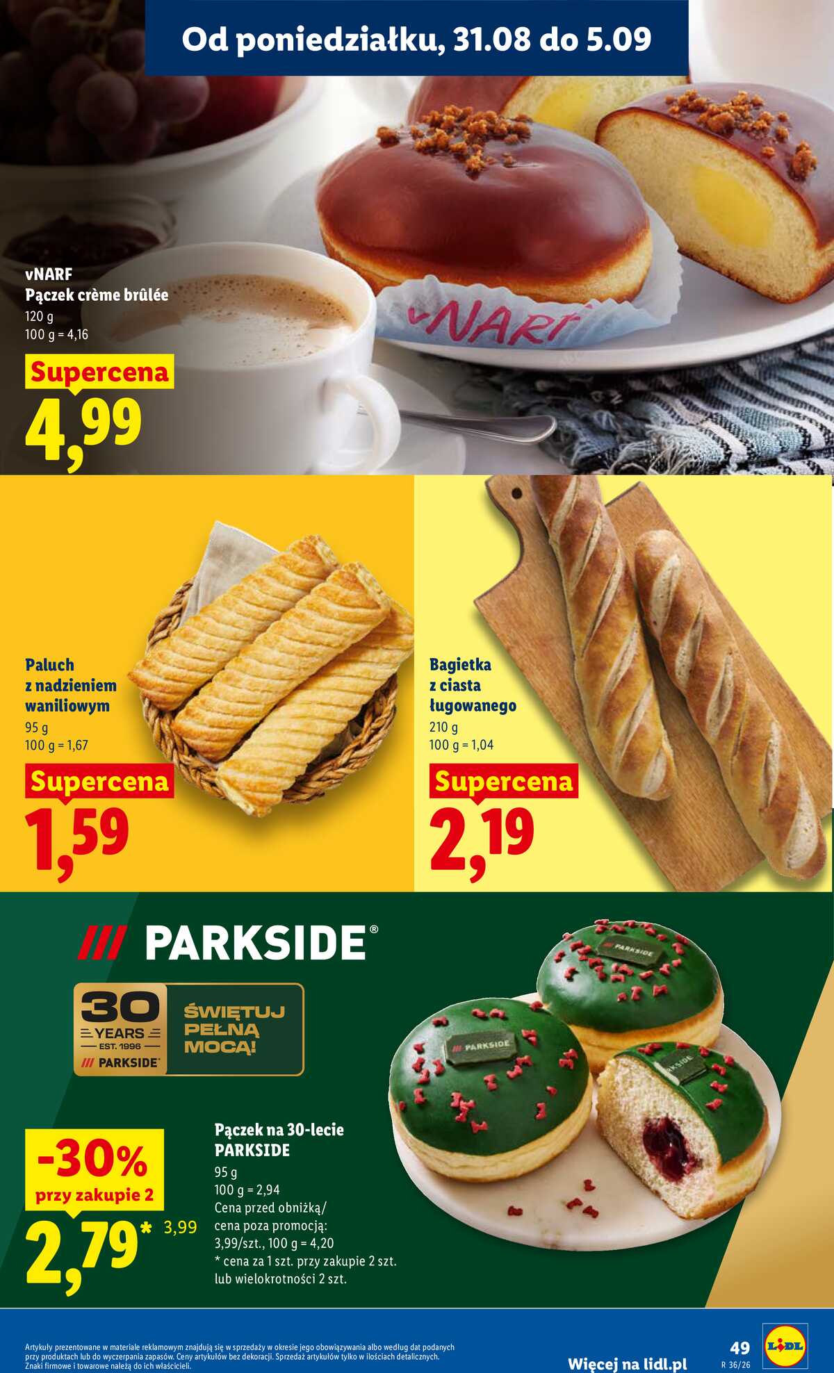 Leták Lidl Polsko 31.8.-2.9.2026 - Leták platí od 31. srpna do 2. září strana 49