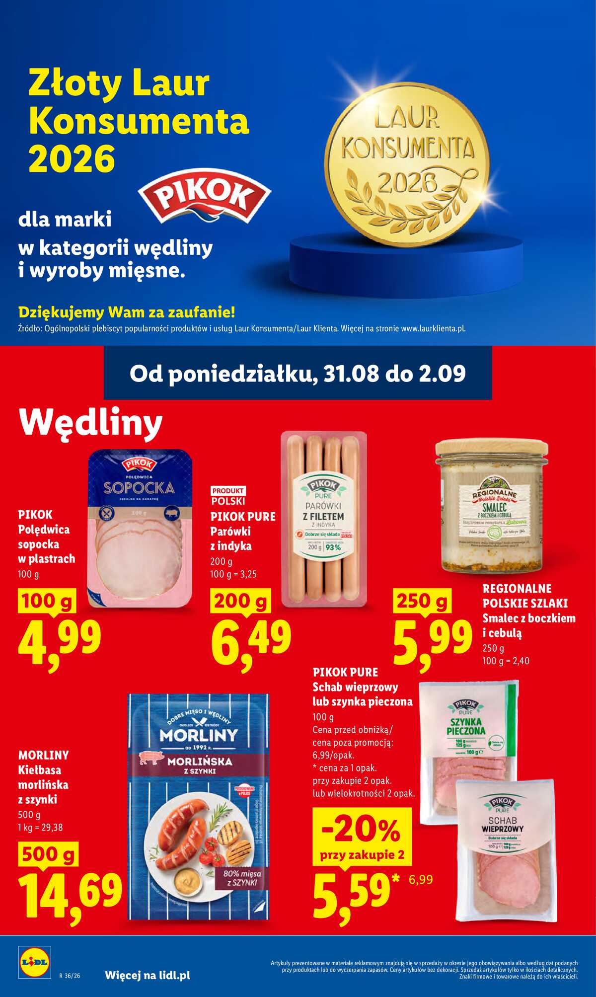 Leták Lidl Polsko 31.8.-2.9.2026 - Leták platí od 31. srpna do 2. září strana 54