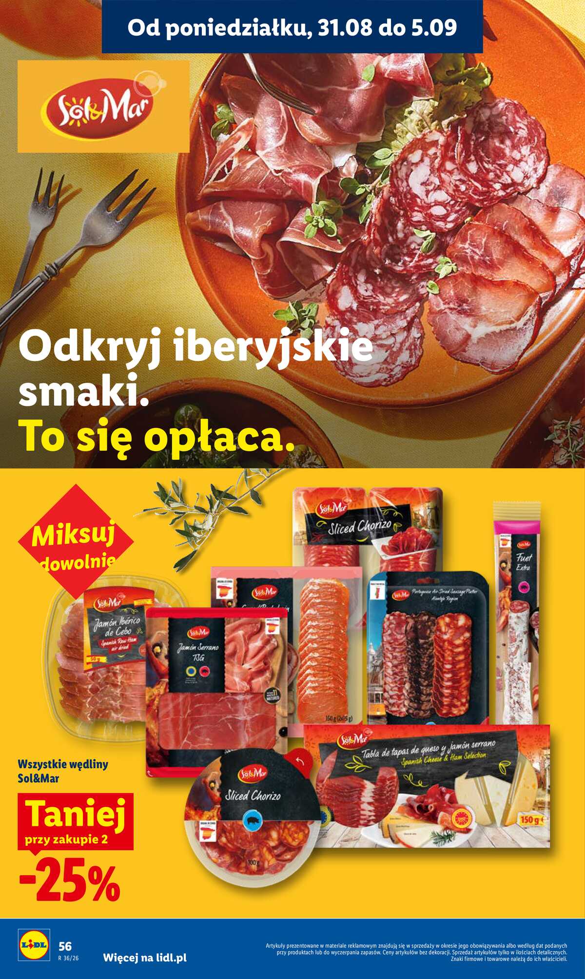 Leták Lidl Polsko 31.8.-2.9.2026 - Leták platí od 31. srpna do 2. září strana 56