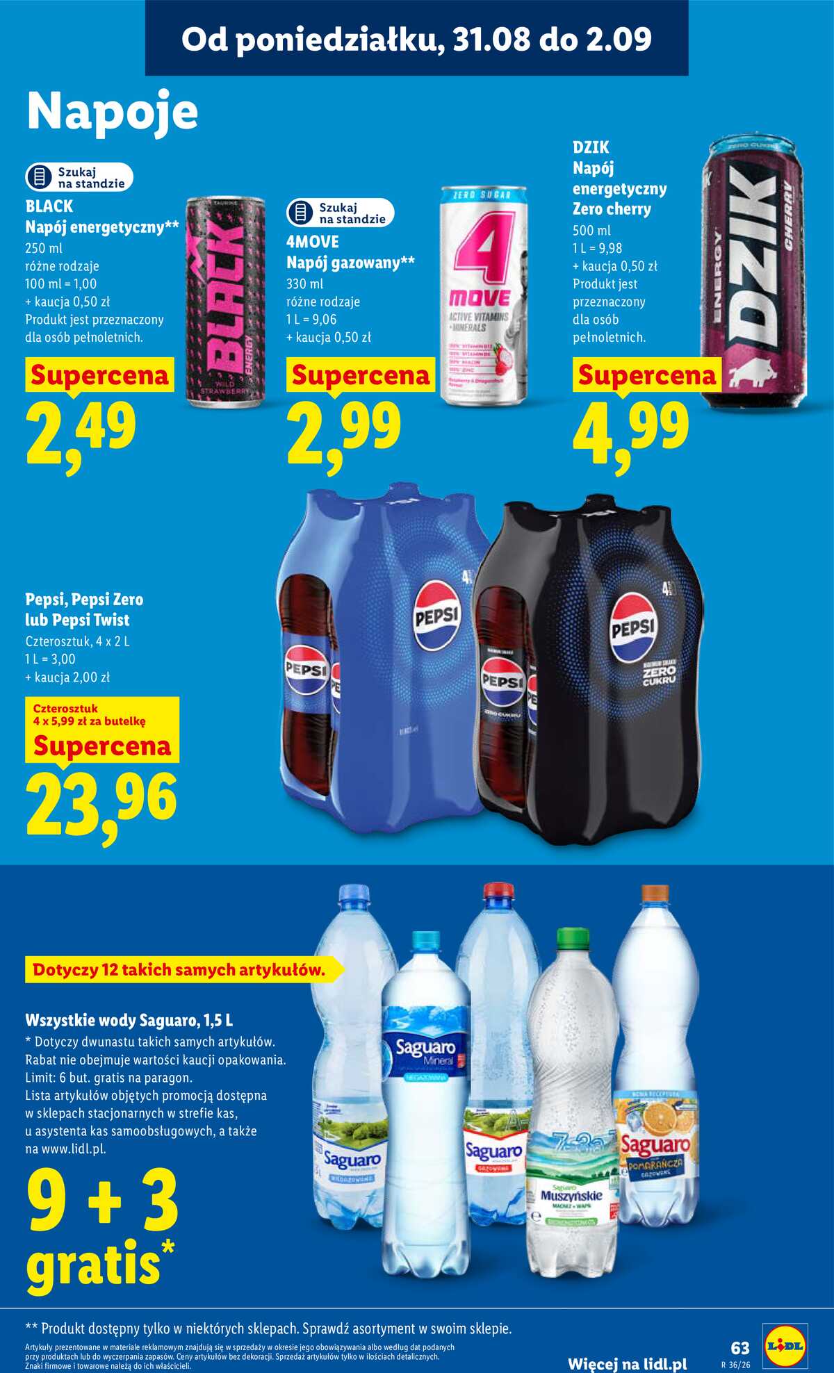 Leták Lidl Polsko 31.8.-2.9.2026 - Leták platí od 31. srpna do 2. září strana 63