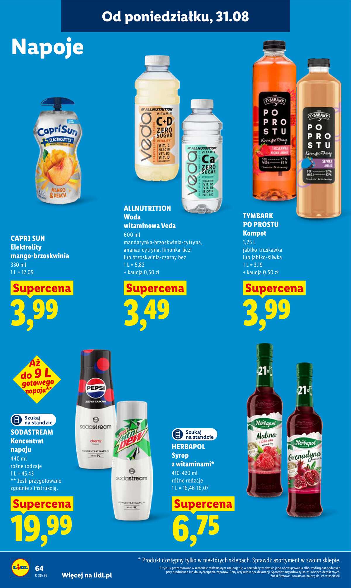 Leták Lidl Polsko 31.8.-2.9.2026 - Leták platí od 31. srpna do 2. září strana 64