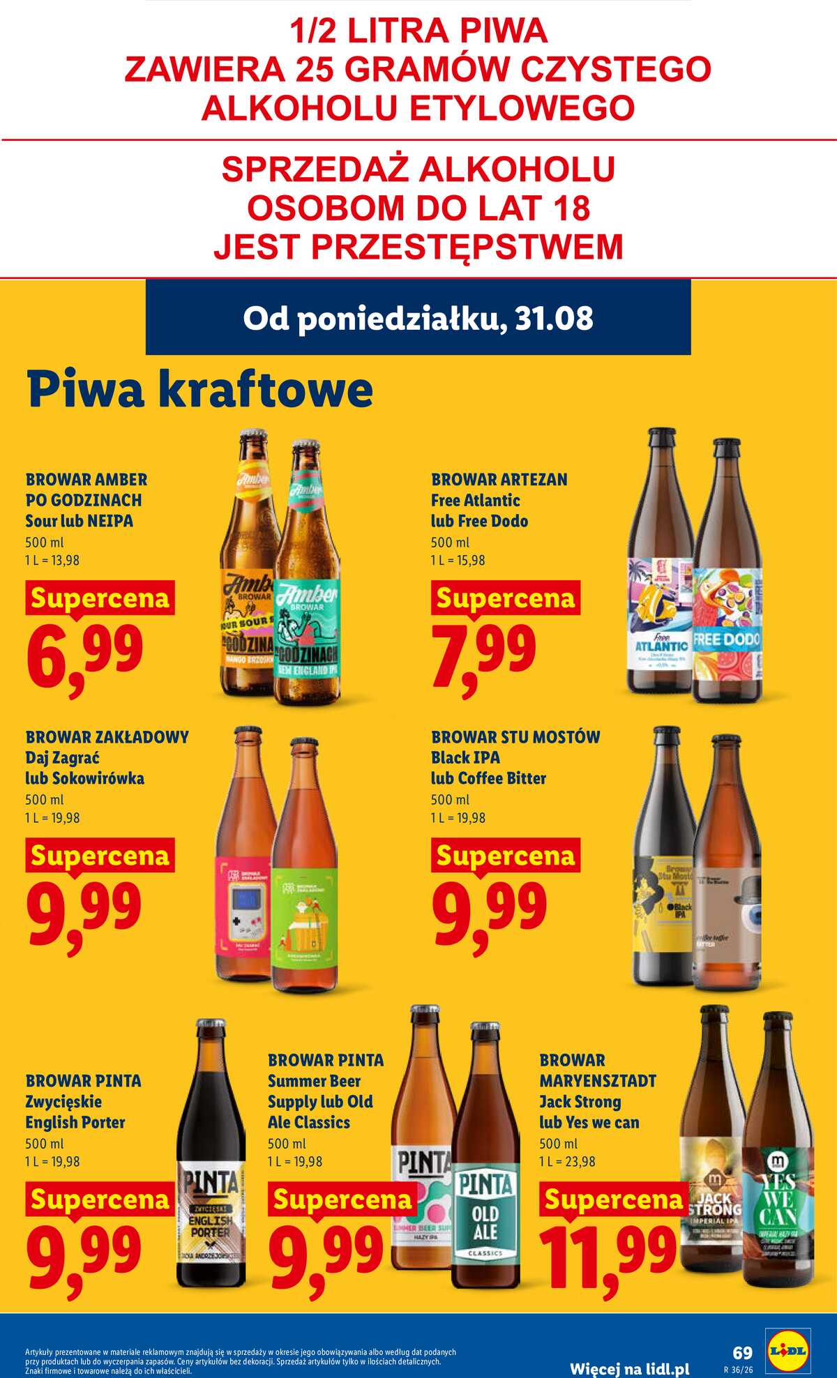 Leták Lidl Polsko 31.8.-2.9.2026 - Leták platí od 31. srpna do 2. září strana 69