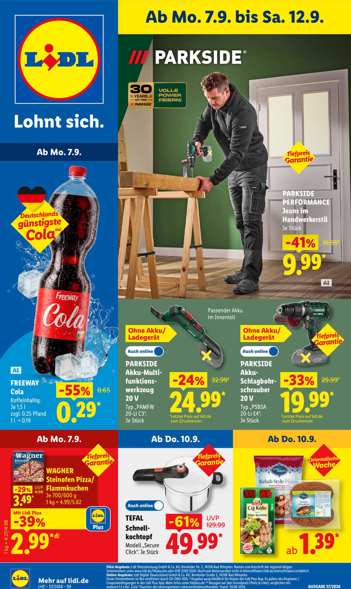 Leták Lidl Německo 7.9.-12.9.2026 strana 1