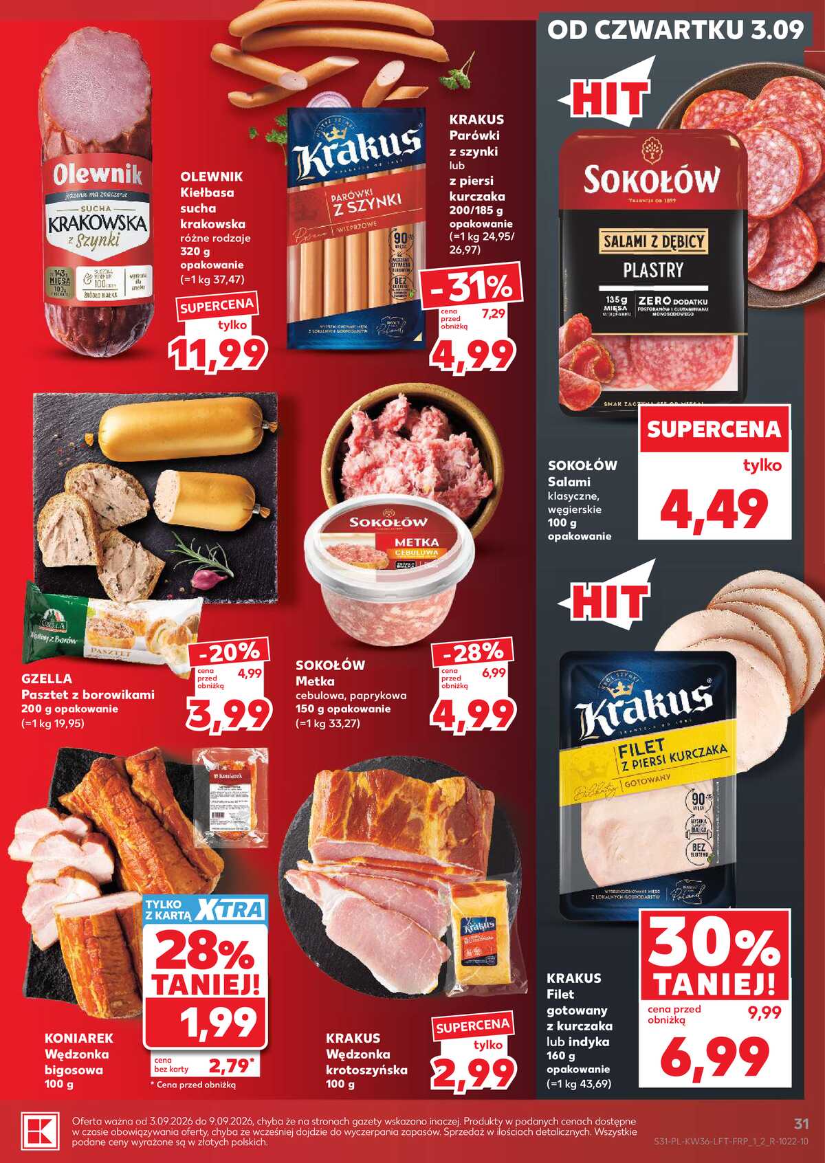 Leták Kaufland Polsko 3.9.-9.9.2026 - Týdenní zpravodaj strana 31