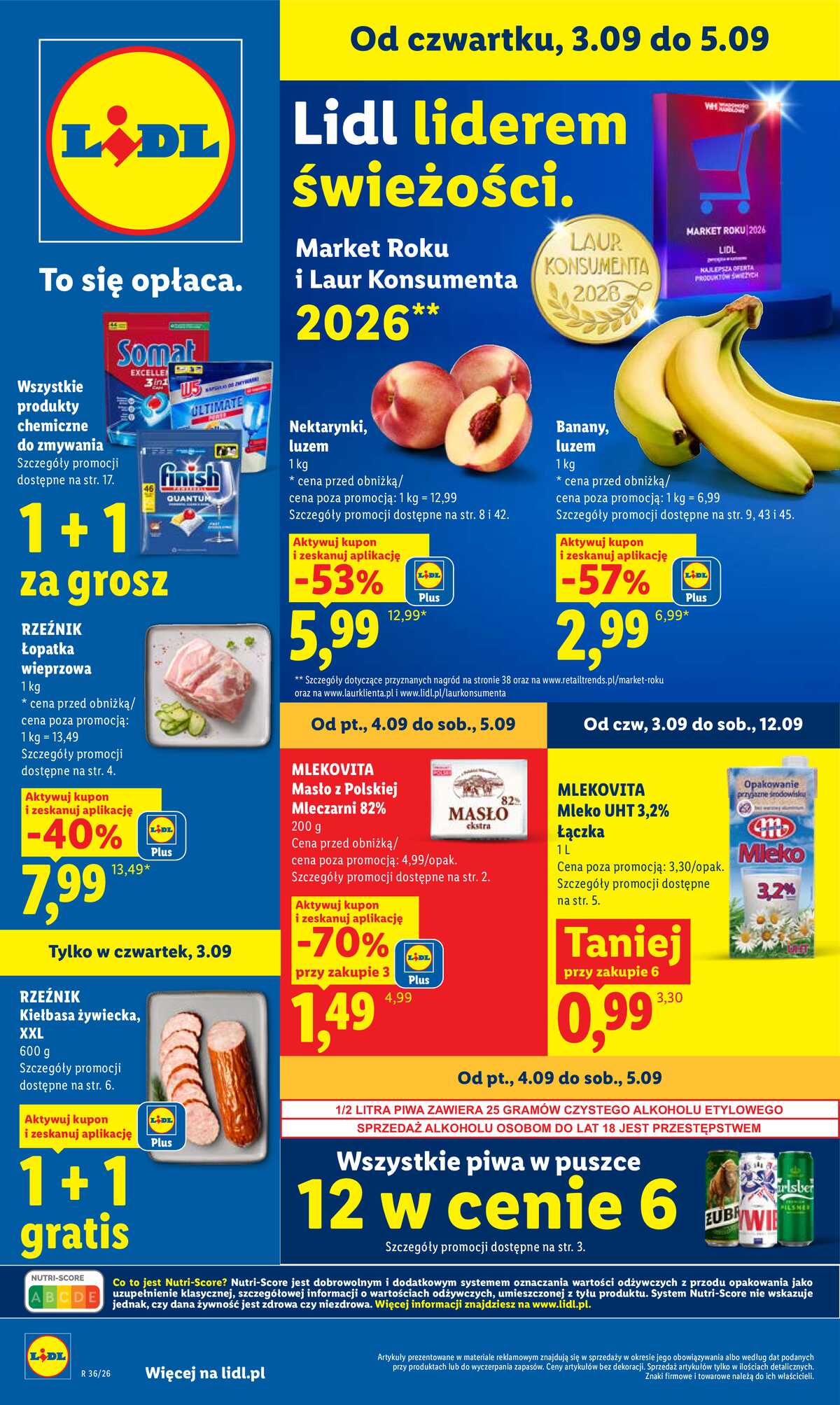 Leták Lidl Polsko 3.9.-5.9.2026 - Leták platí od 3. září do 5. září strana 1