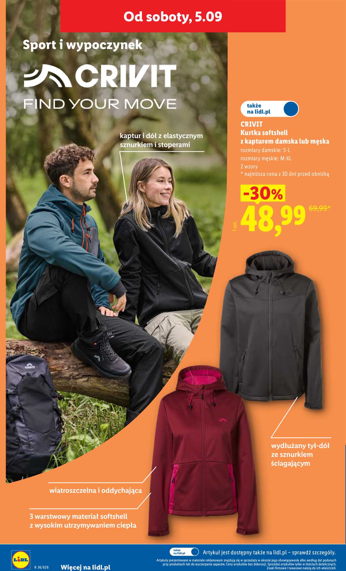 Leták Lidl Polsko 3.9.-5.9.2026 - Leták platí od 3. září do 5. září strana 36