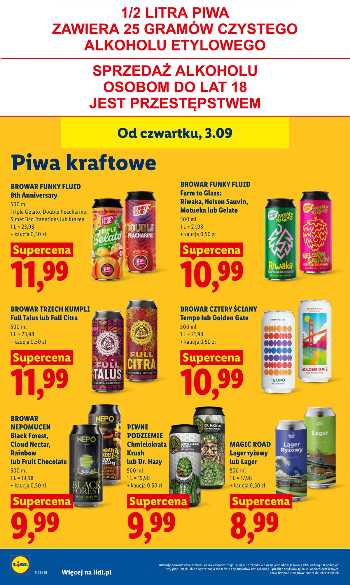 Leták Lidl Polsko 3.9.-5.9.2026 - Leták platí od 3. září do 5. září strana 72