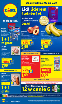 Leták Lidl Polsko 3.9.-5.9.2026 - Leták platí od 3. září do 5. září