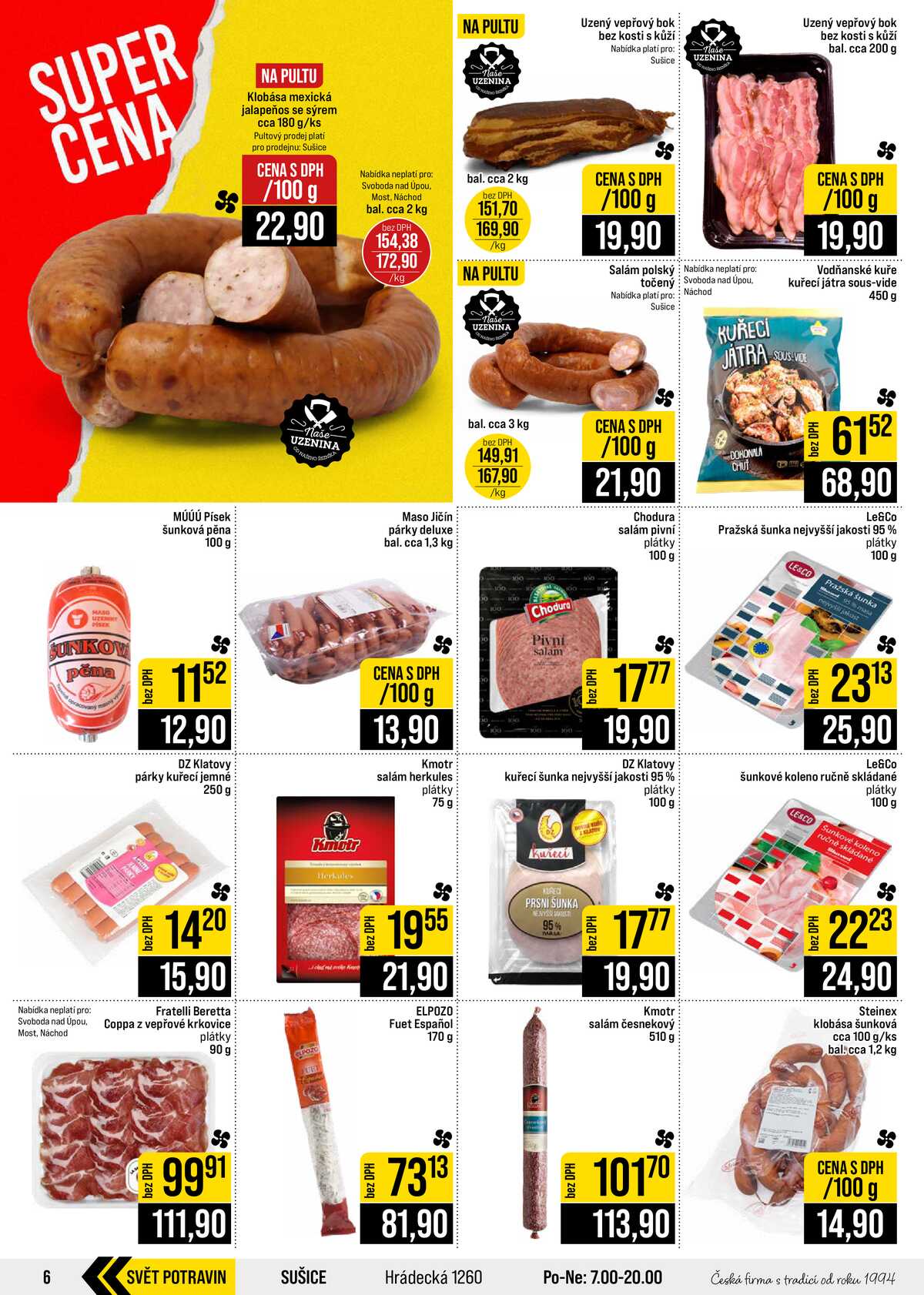 JIP Cash & Carry České Budějovice, Most, Náchod, Polička, Sušice a Svoboda nad Úpou od 2.9. do 8.9.2026 strana 6