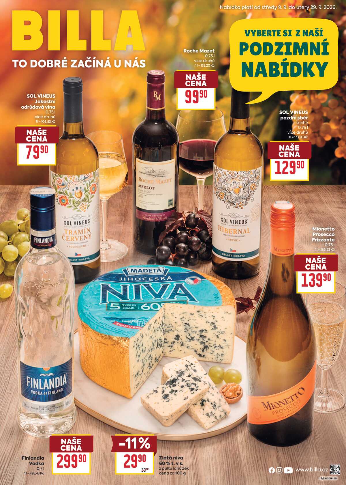 Billa Podzimní nápoje  od 9.9. do 22.9.2026 strana 1