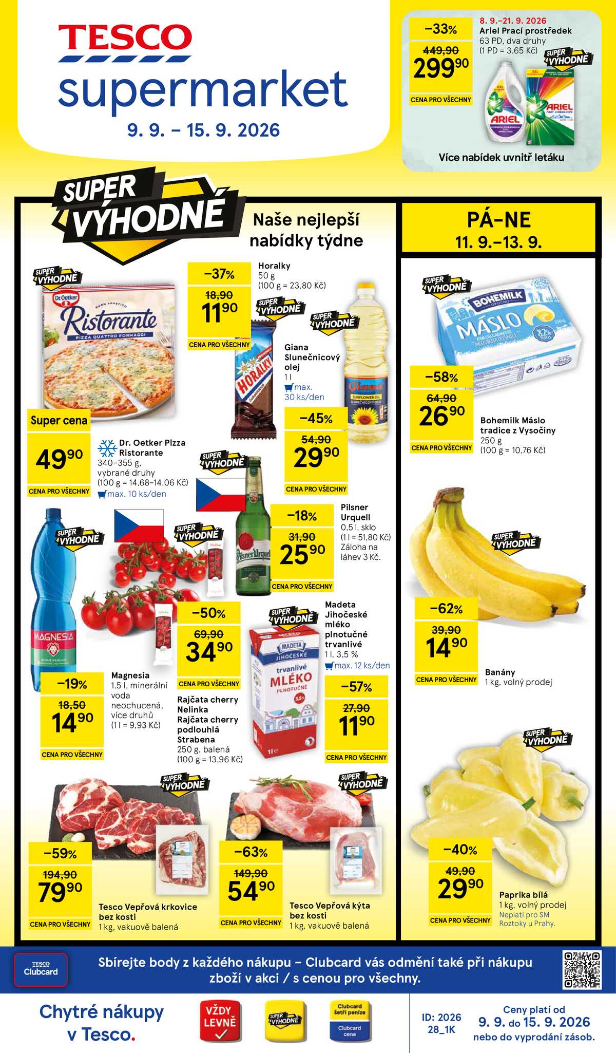 Tesco supermarkety od 9.9. do 15.9.2026 strana 1