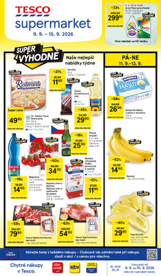 Tesco supermarkety od 9.9. do 15.9.2026