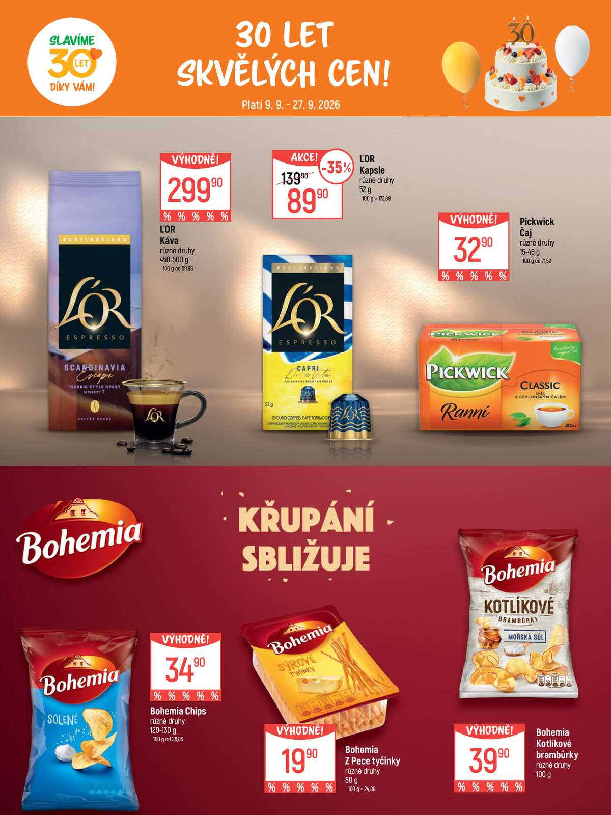 Akční leták Globus 9.9. - 27.9.2026 - Globus Praha - Centrum Černý Most strana 16