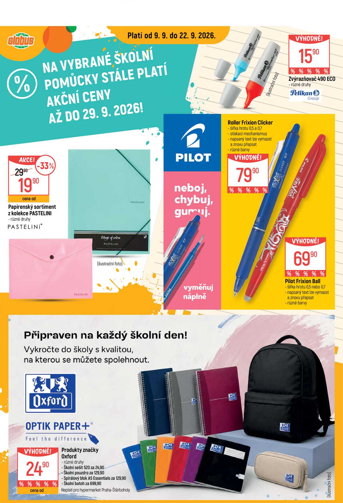 Akční leták Globus 9.9. - 22.9.2026 - Globus Praha - Zličín strana 1