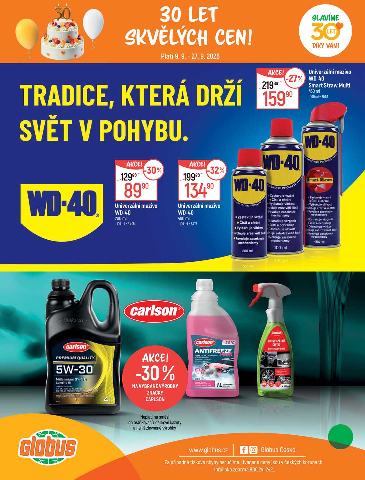Akční leták Globus 9.9. - 27.9.2026 - Globus Chomutov strana 29