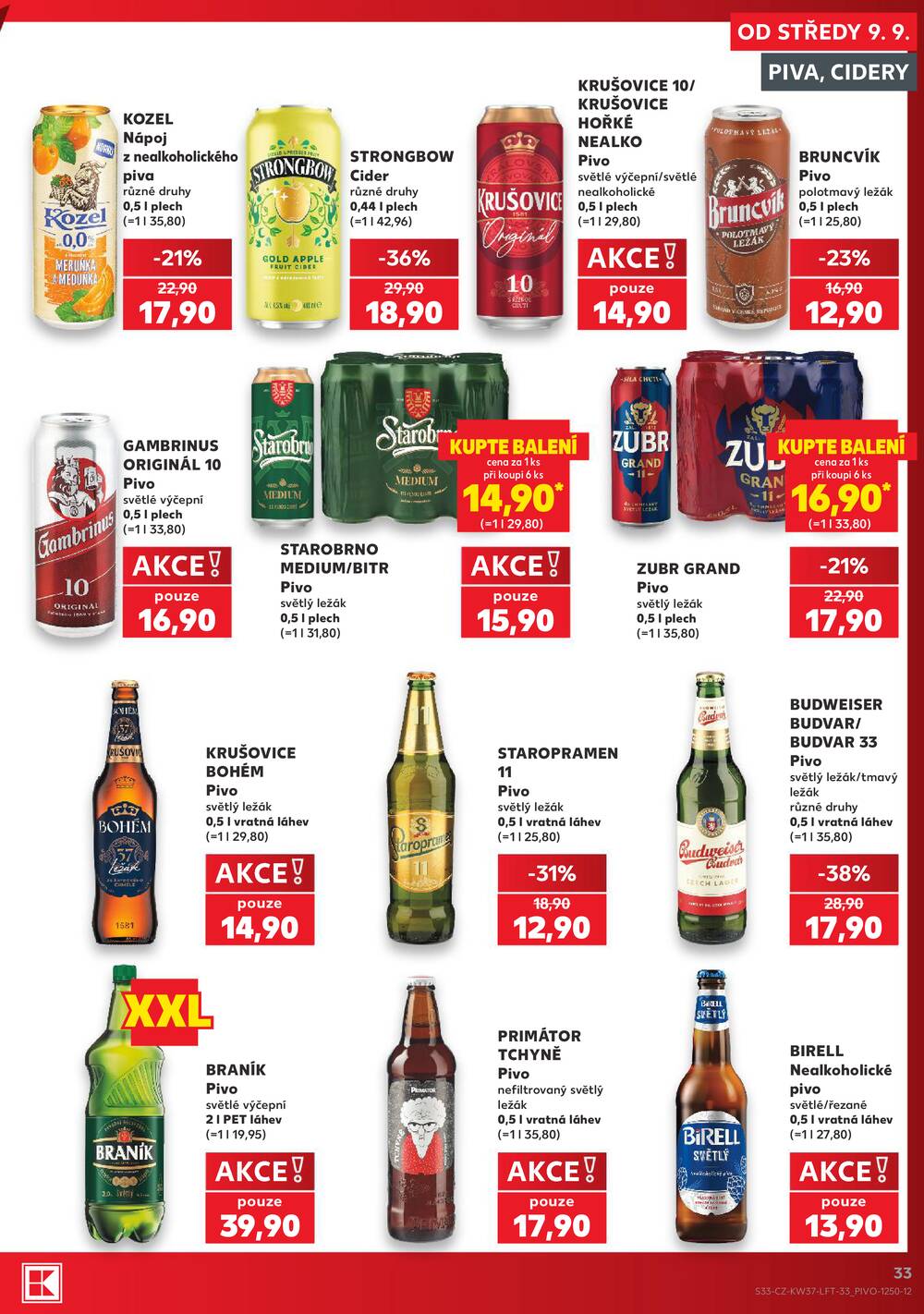 Leták Kaufland - Kaufland 9.9. - 15.9. - Kaufland - Praha 6 (Podbaba) - strana 33 Leták Kaufland - Kaufland 9.9. - 15.9. - Kaufland - Praha 6 (Podbaba) - strana 33