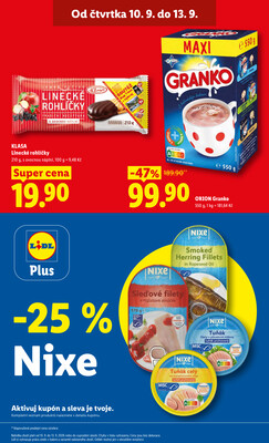 Lidl Čtvrtek od 10.9. do 13.9.2026