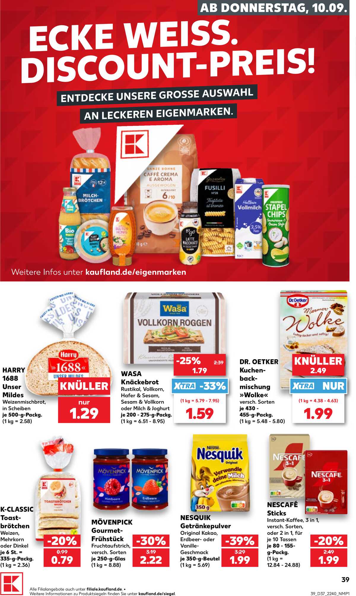 Leták Kaufland Německo 10.9.-16.9.2026 strana 39