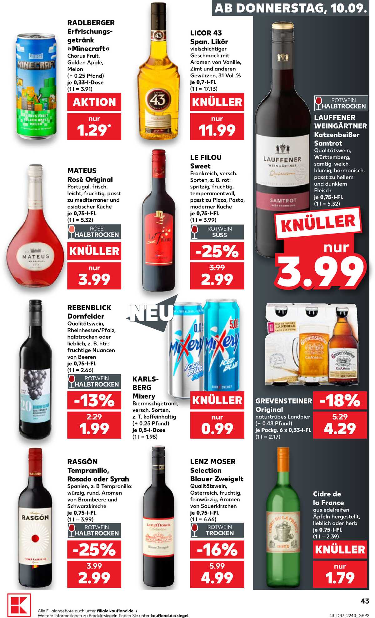 Leták Kaufland Německo 10.9.-16.9.2026 strana 43