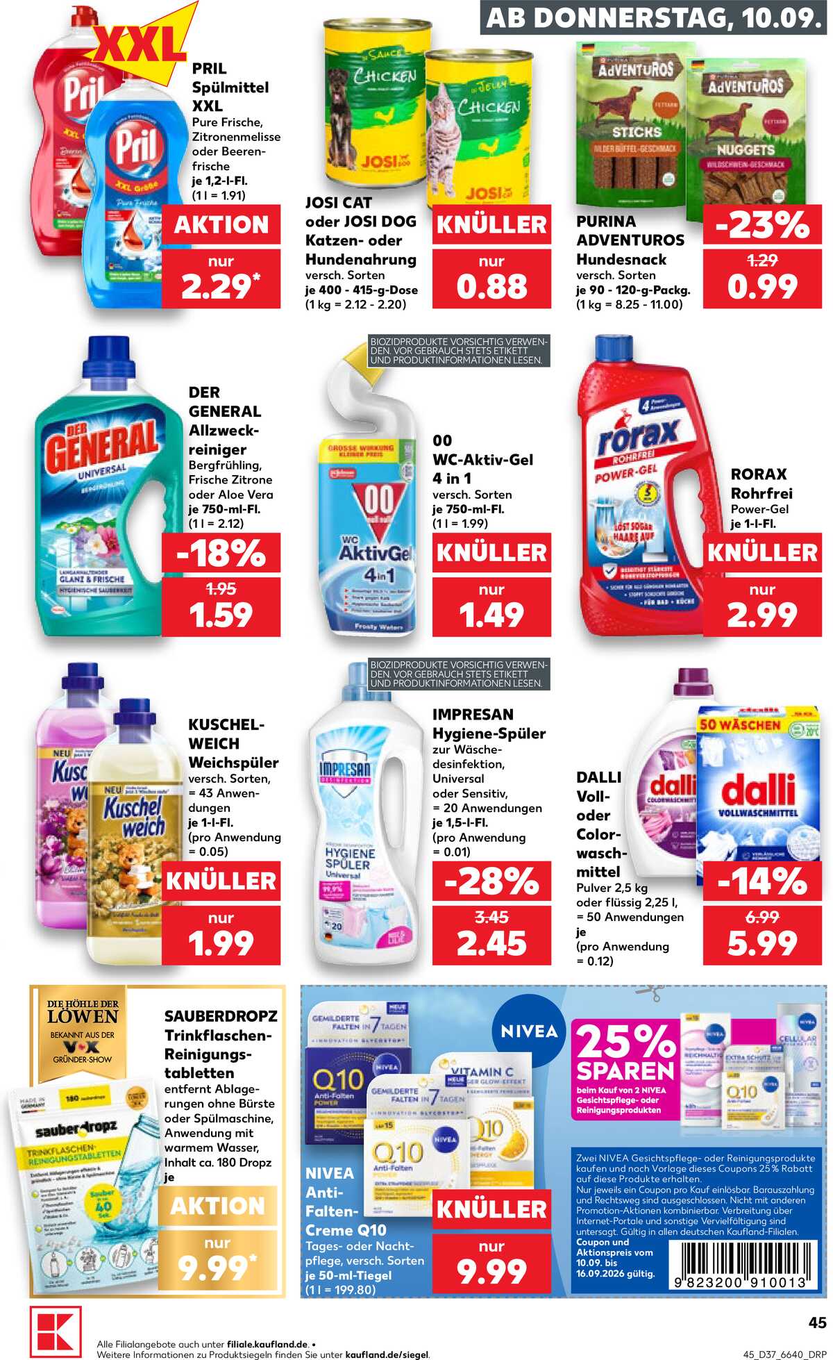 Leták Kaufland Německo 10.9.-16.9.2026 strana 45
