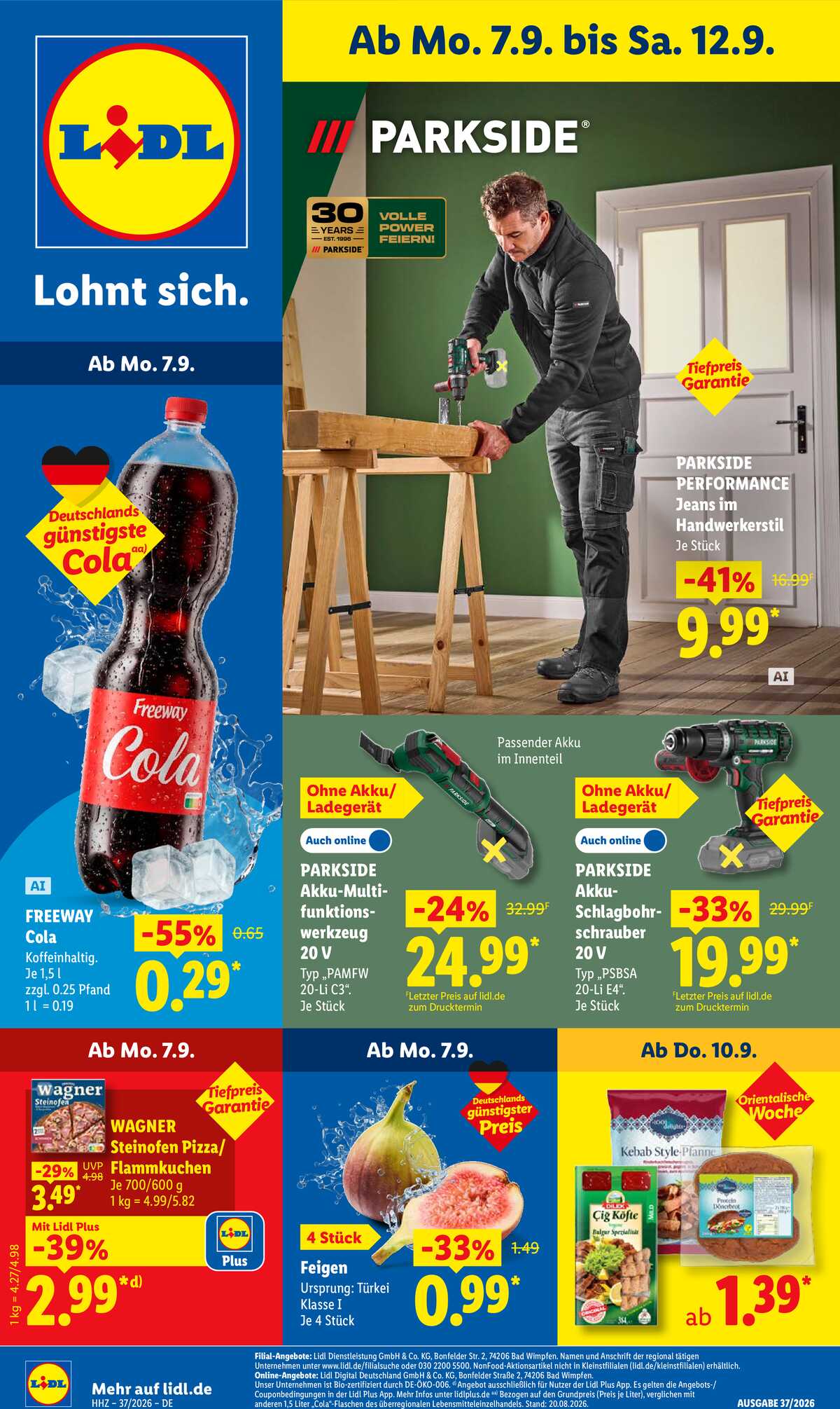 Leták Lidl Německo 7.9.-12.9.2026 strana 1