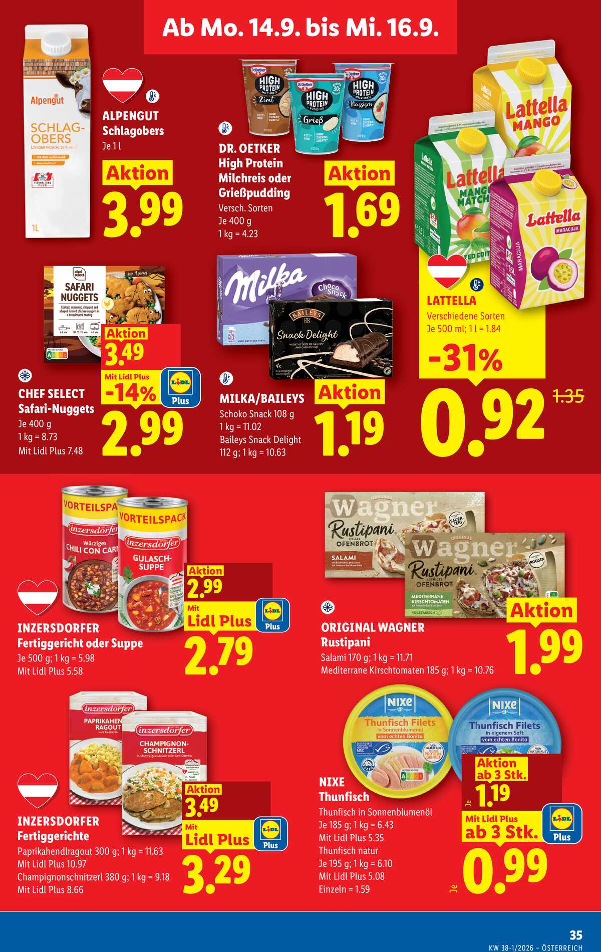 Leták Lidl Rakousko 10.9.-16.9.2026 strana 44