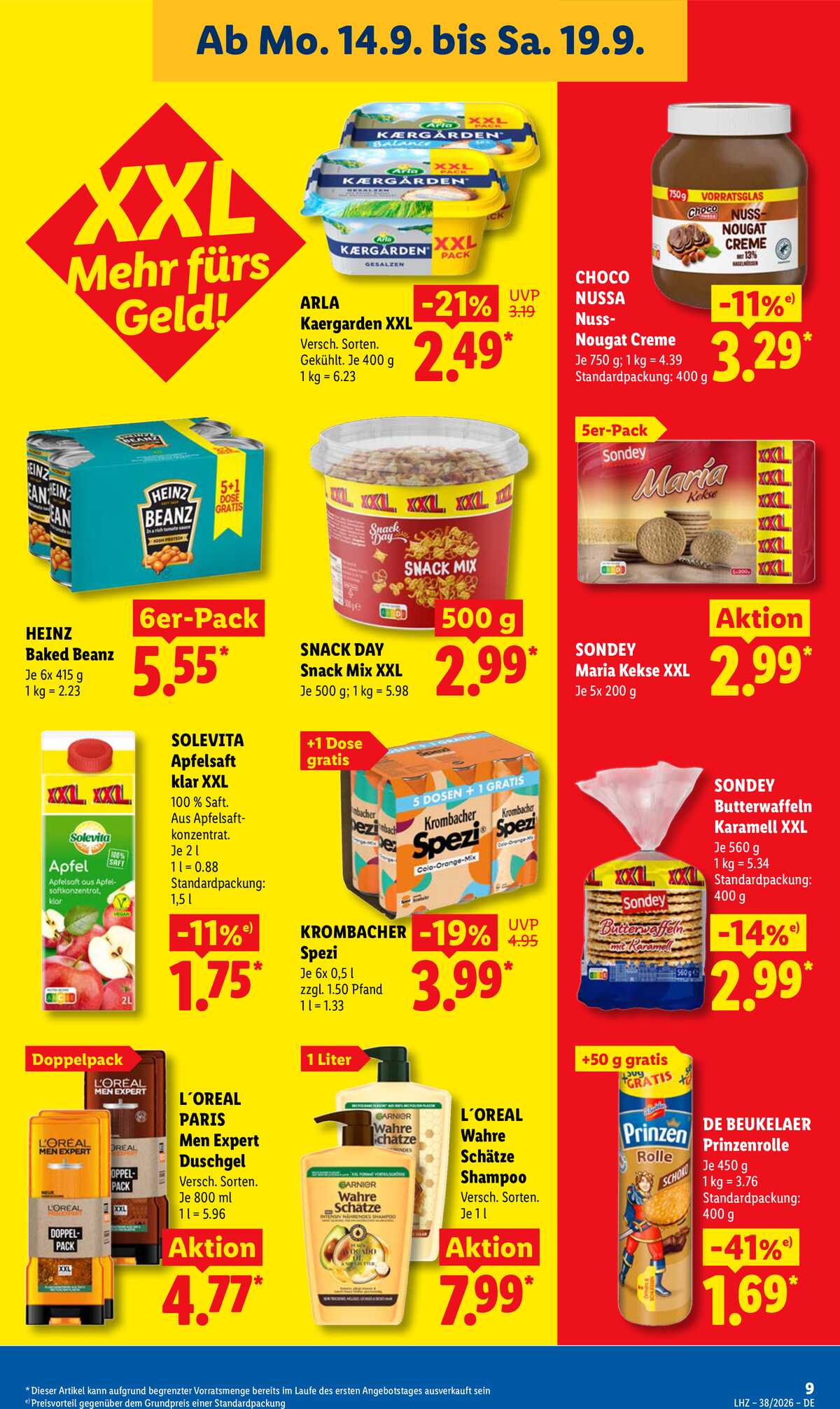 Leták Lidl Německo 14.9.-19.9.2026 strana 17