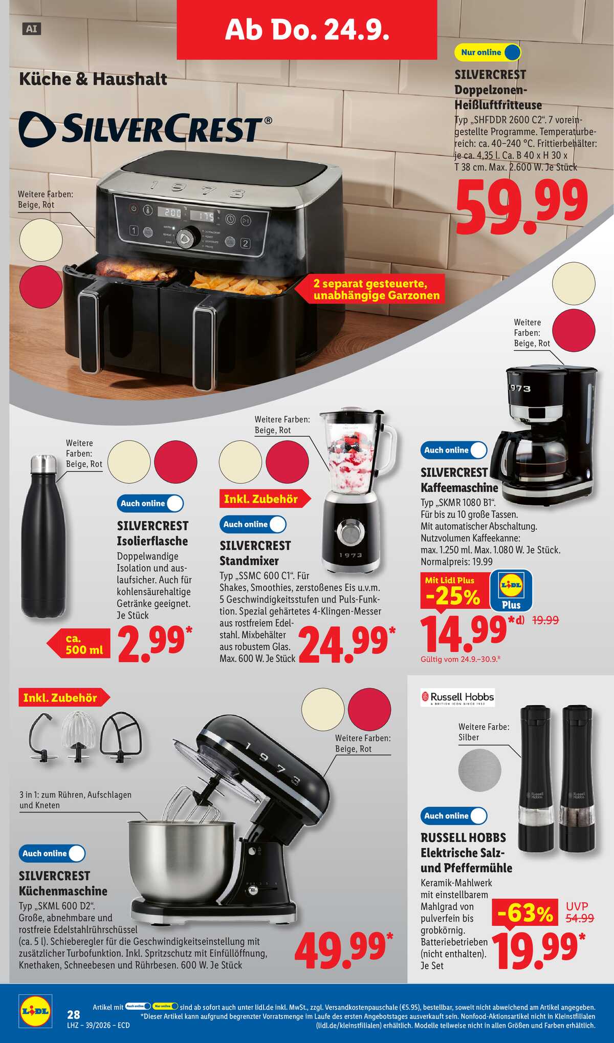 Leták Lidl Německo 21.9.-26.9.2026 strana 22