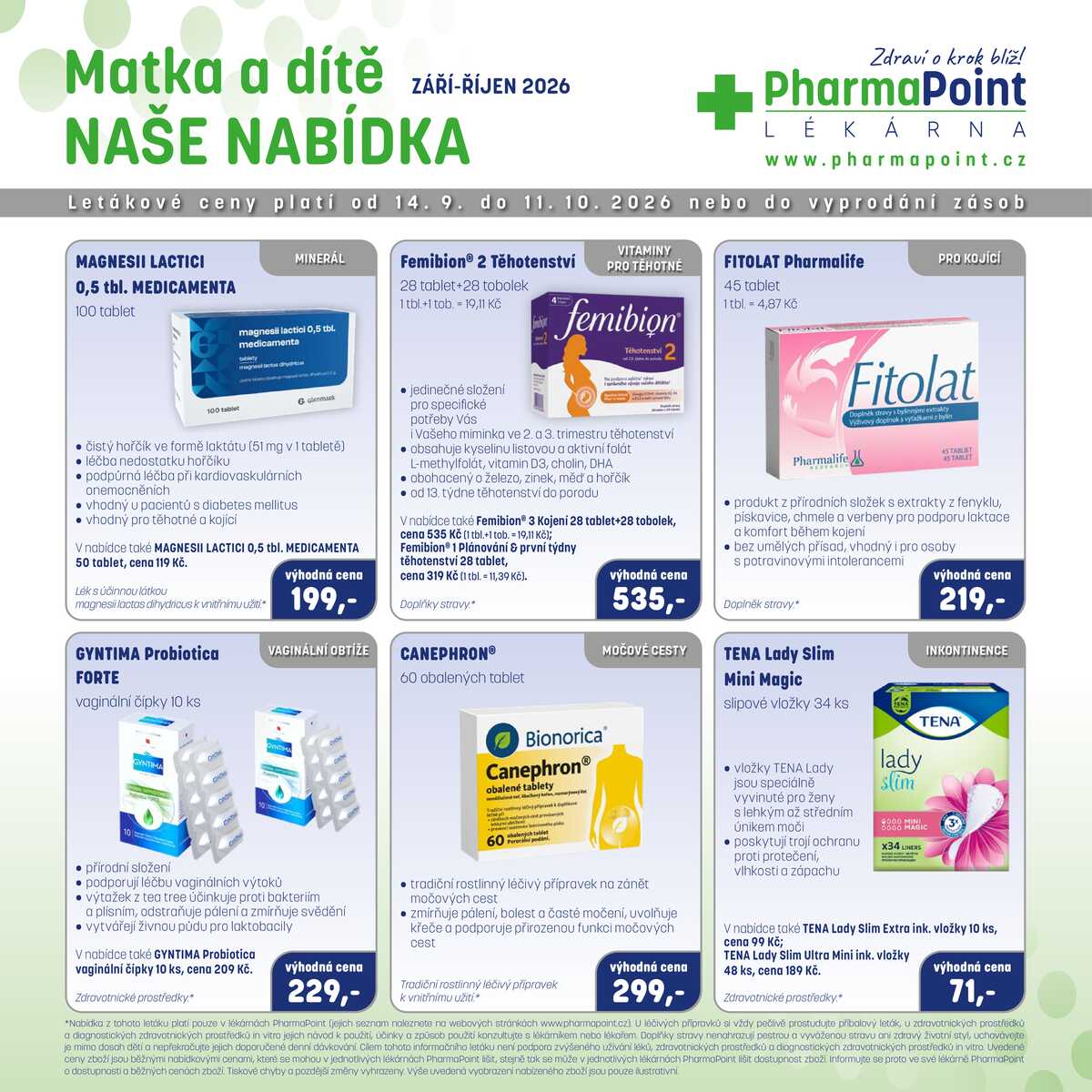 Pharma Point Matka a dítě typ A od 1.9. do 31.10.2026 strana 2