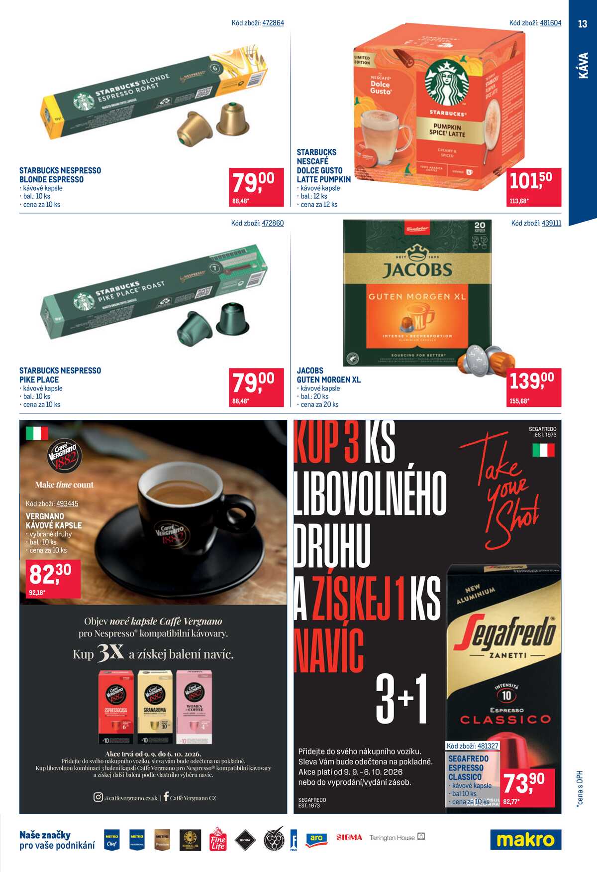 MAKRO Káva do 6.10. strana 13