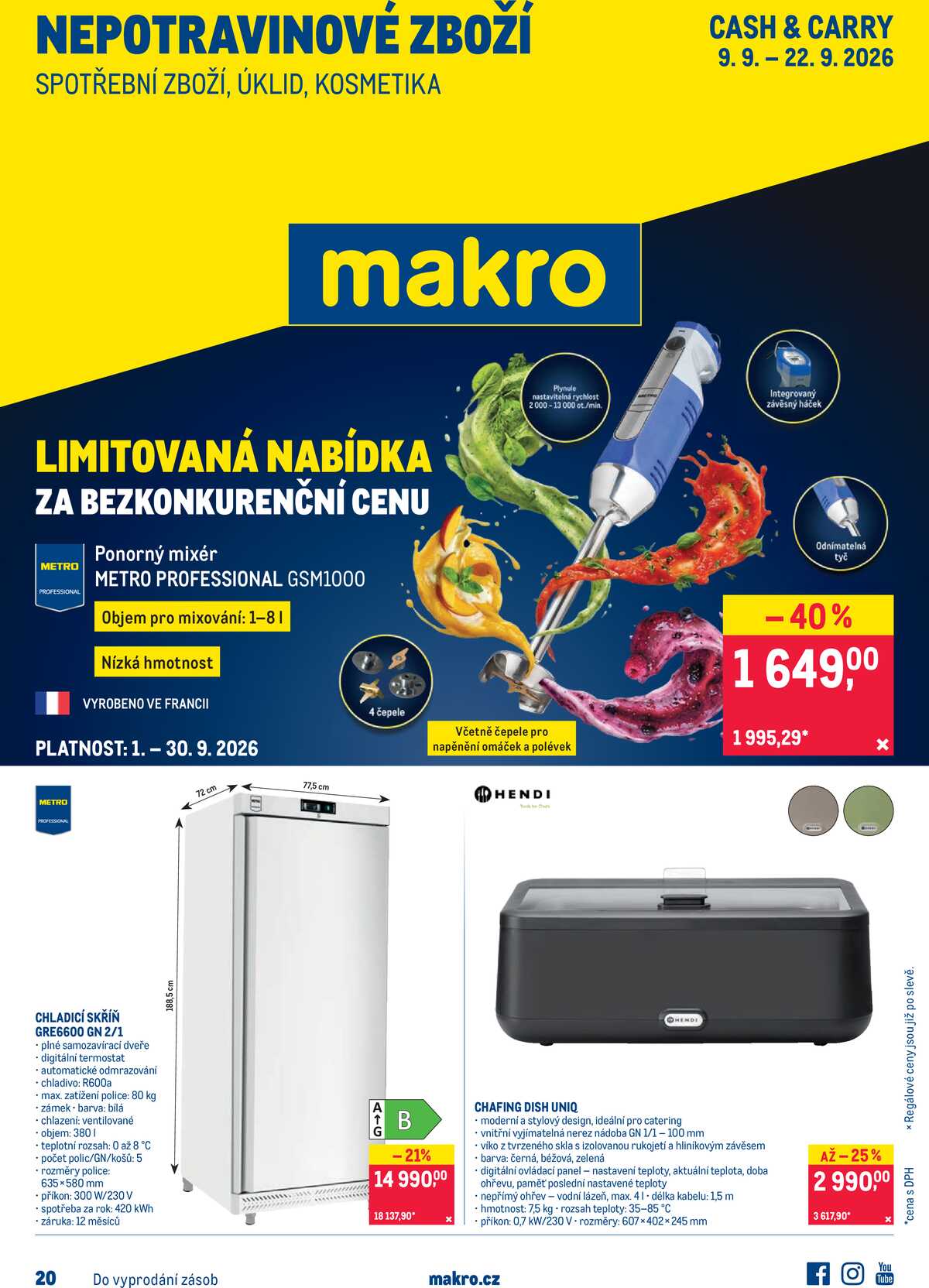 MAKRO Nepotravinové zboží do 22.9. strana 1
