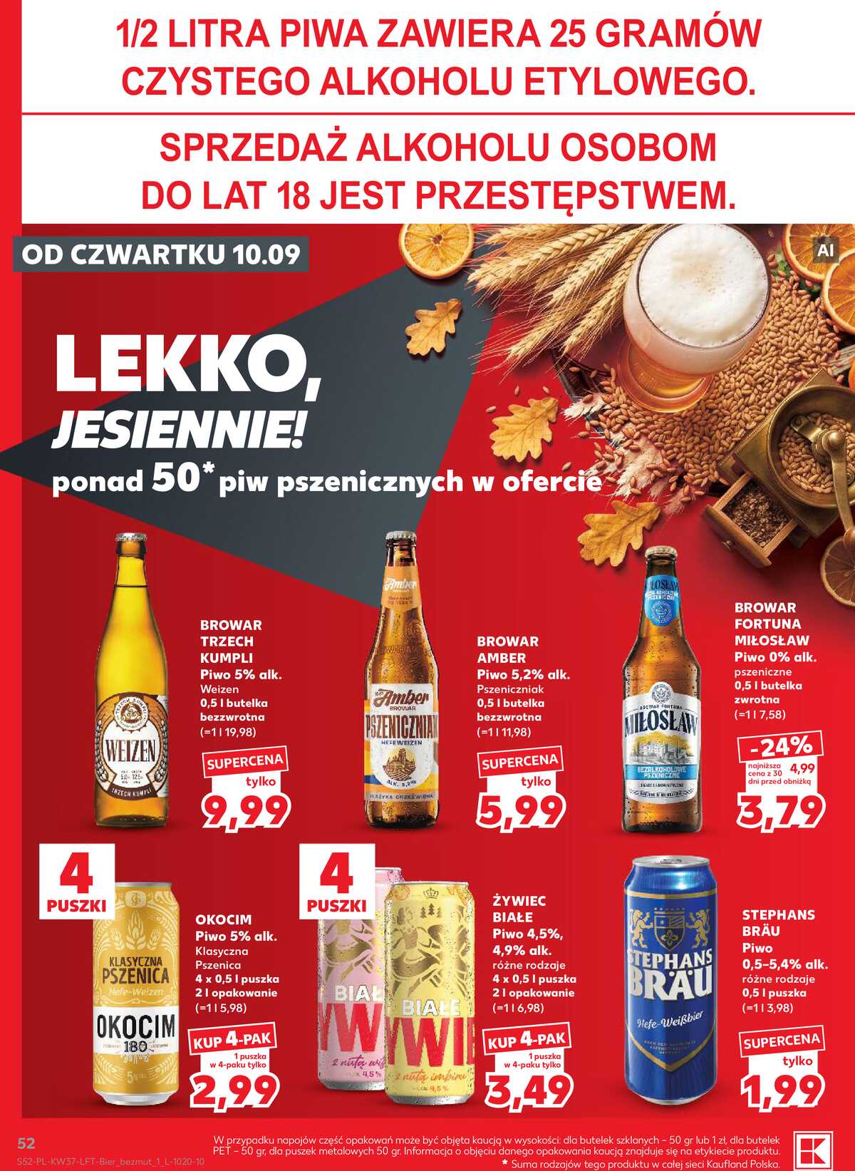 Leták Kaufland Polsko 10.9.-16.9.2026 - Týdenní zpravodaj strana 52