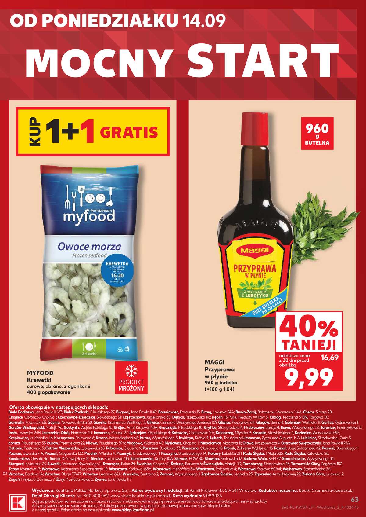 Leták Kaufland Polsko 10.9.-16.9.2026 - Týdenní zpravodaj strana 63