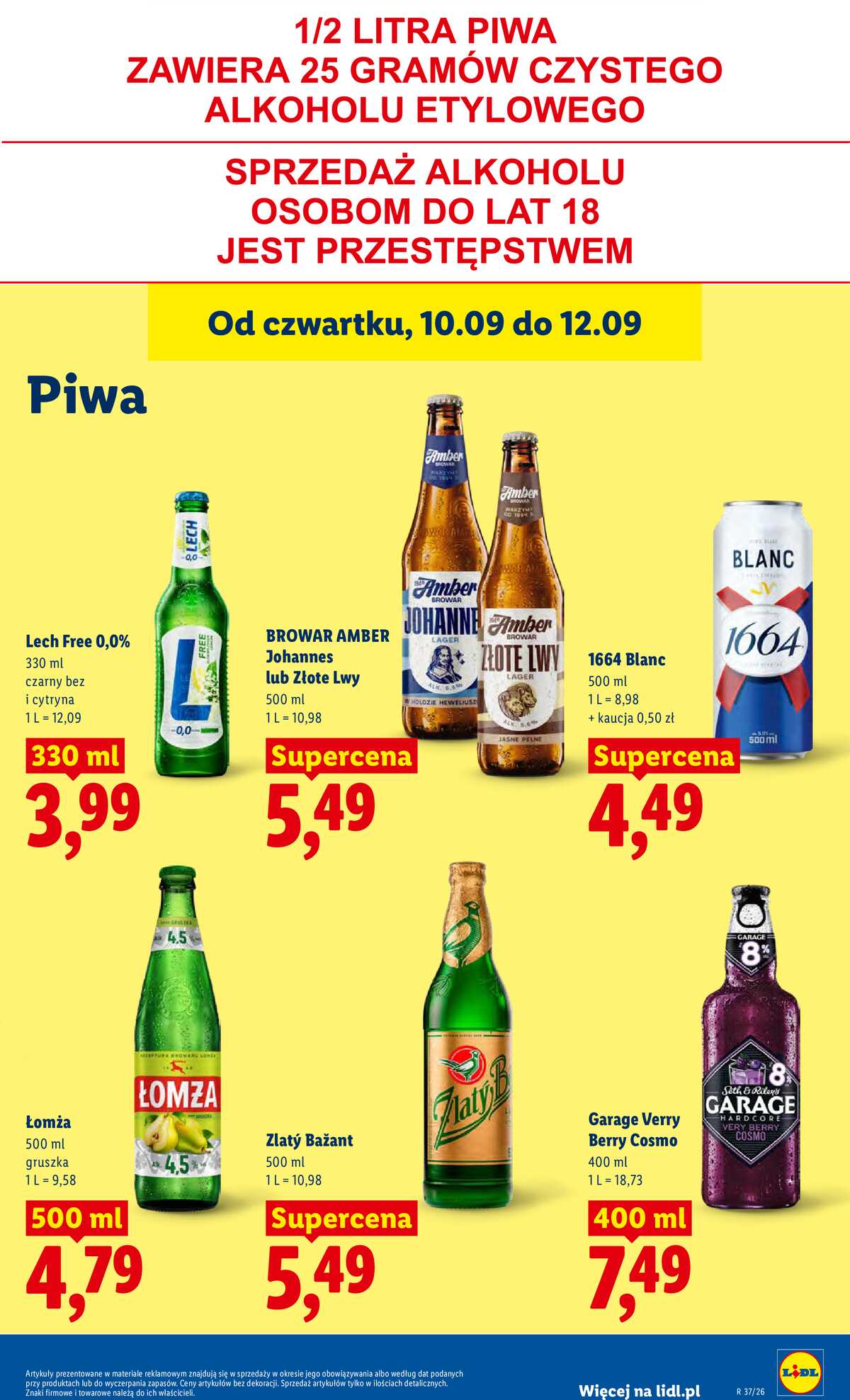 Leták Lidl Polsko 10.9.-12.9.2026 - Leták platí od 10. září do 12. září strana 65