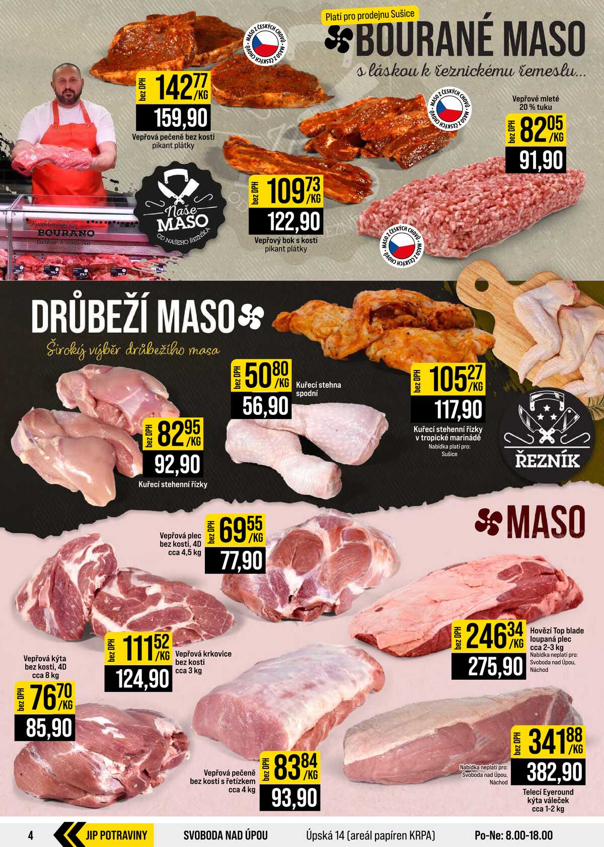 JIP Cash & Carry České Budějovice, Most, Náchod, Polička, Sušice a Svoboda nad Úpou od 9.9. do 15.9.2026 strana 4
