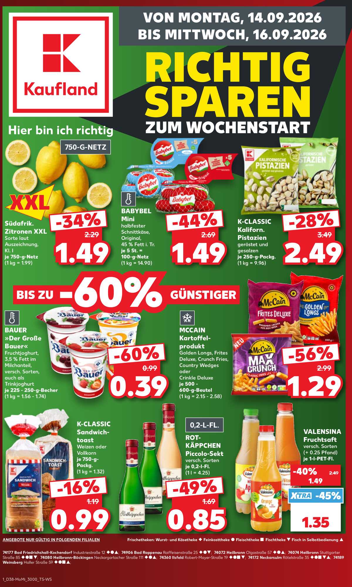 Leták Kaufland Německo 14.9.-16.9.2026 strana 1