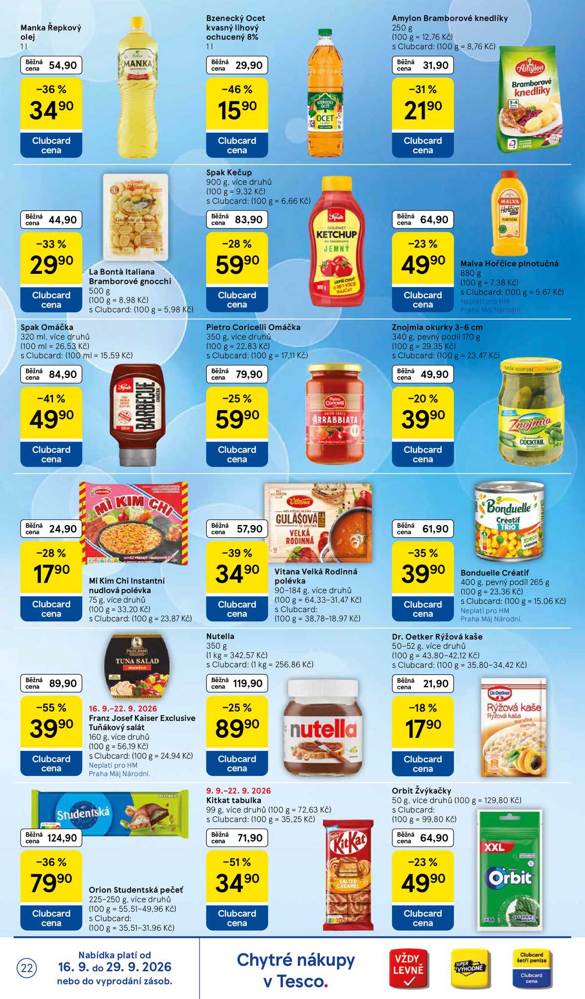 Tesco hypermarkety od 16.9. do 22.9.2026 strana 22