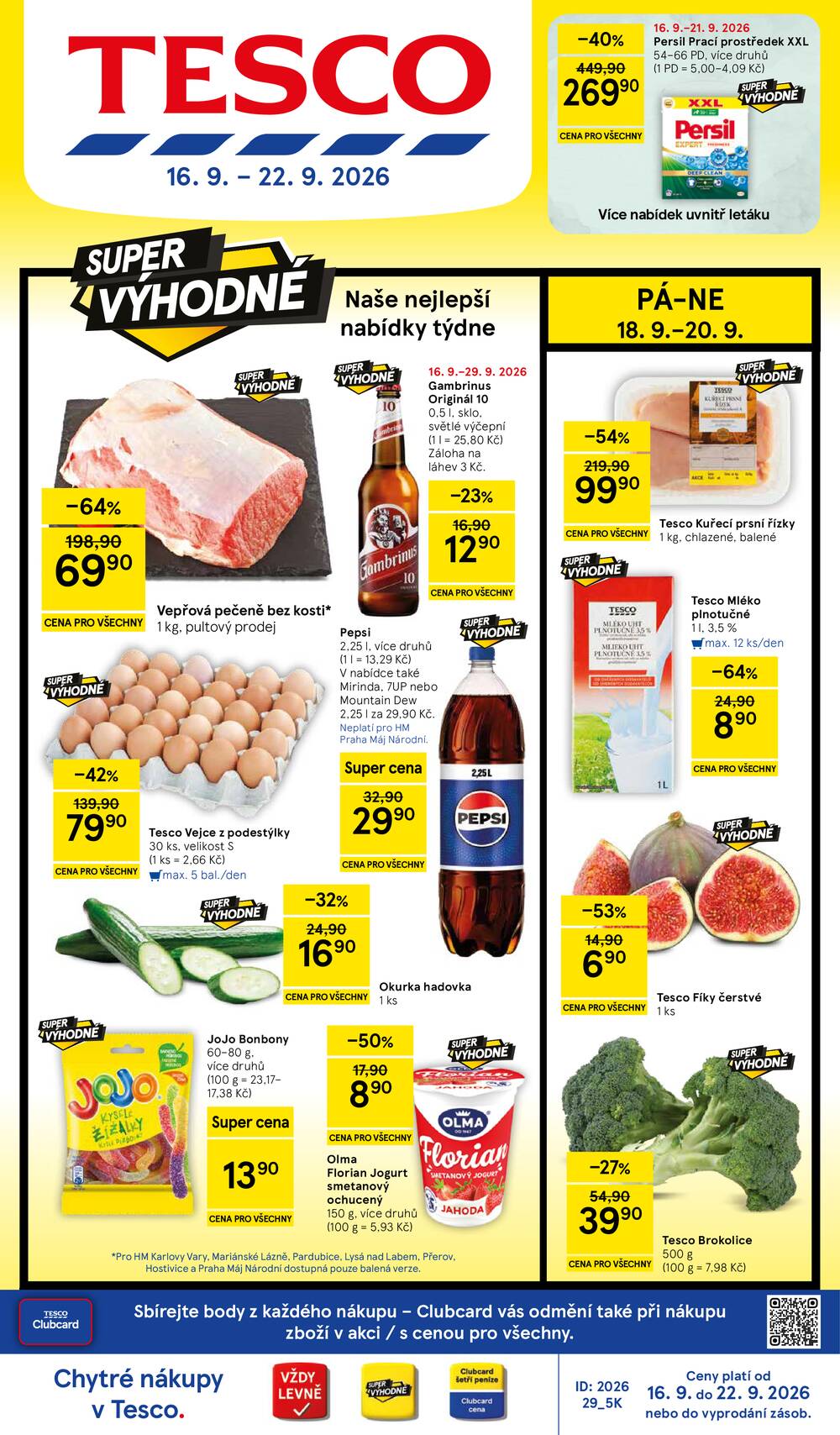 Leták Tesco - Tesco hypermarkety od 16.9. do 22.9.2026 - strana 1