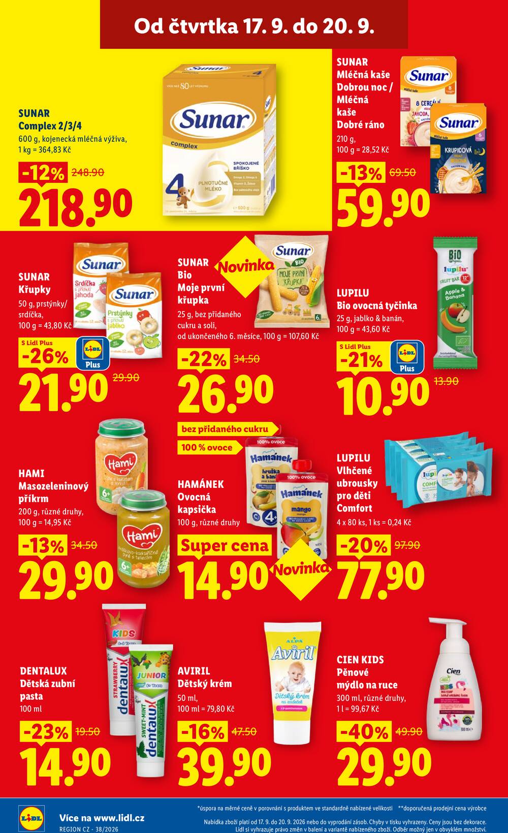 Lidl Čtvrtek od 17.9. do 20.9.2026