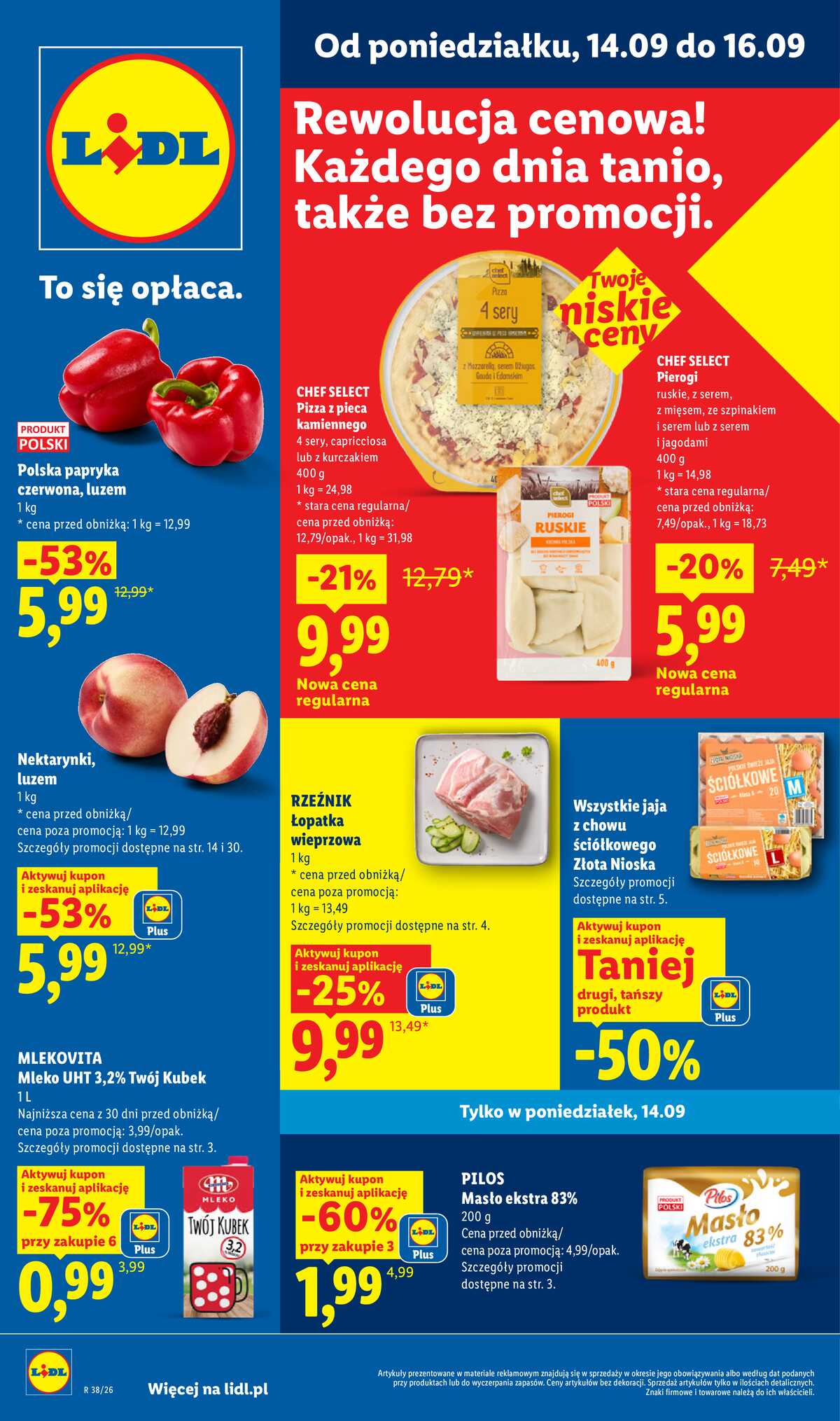 Leták Lidl Polsko 14.9.-16.9.2026 - Leták platí od 14. 9. do 16. 9. strana 1