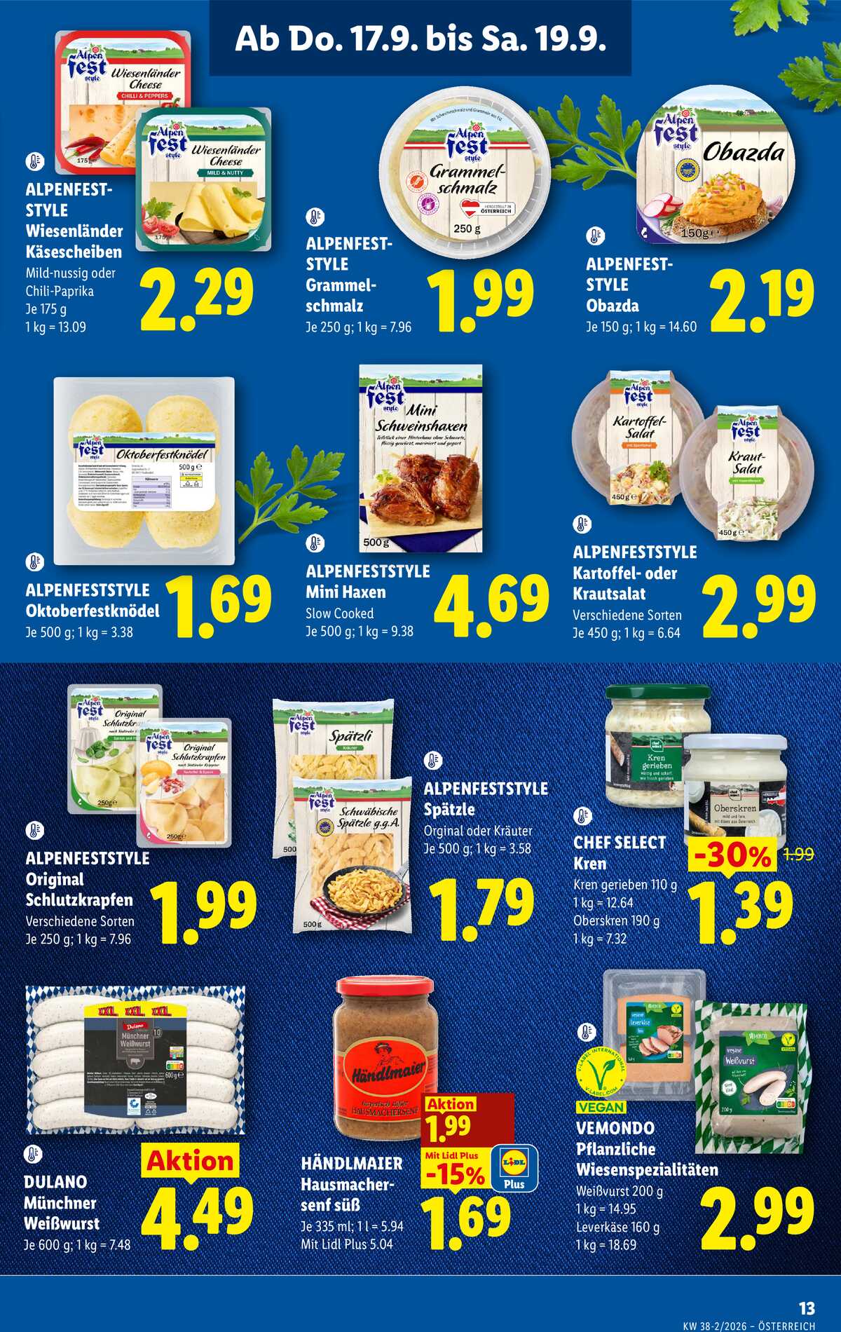 Leták Lidl Rakousko 17.9.-23.9.2026 strana 15